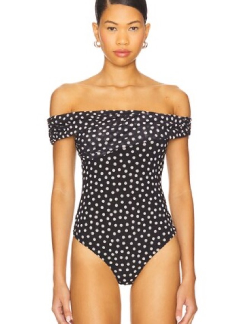 Thea Bodysuit in Black Polka Dot
MAJORELLE